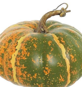 Flat Green Orange Speckled Pumpkin