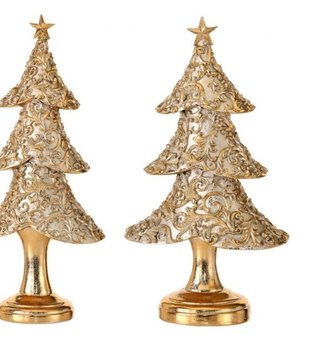 Set of 2 Old World Golden Trees