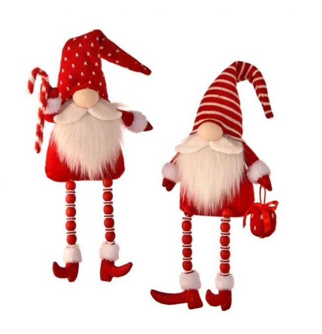 Beaded Dangle Leg Santa Gnome (2-Styles)