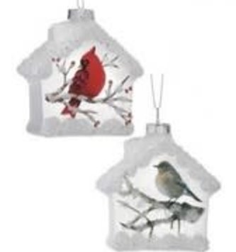 Frosted Birdhouse Ornament (2-styles)