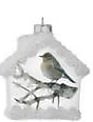 Frosted Birdhouse Ornament (2-styles)