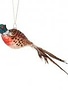 Glass Pheasant with Feathertail Ornament