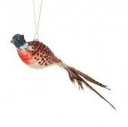 Glass Pheasant with Feathertail Ornament