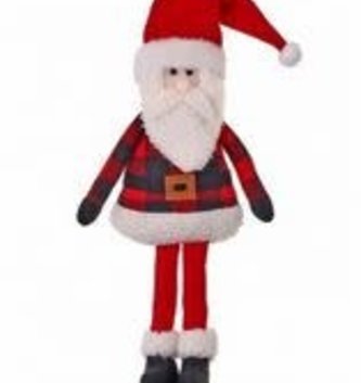 Buffalo Plaid Santa Ornament