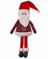 Buffalo Plaid Santa Ornament