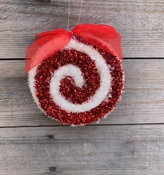 Swirl Peppermint Candy Ornament