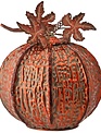 Metal Antiqued Pumpkin w/ Vine (2-Sizes)