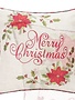 Square Beaded Embroidered Merry Christmas Pillow