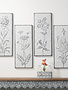 Galvanized Floral Wall Art (4-Styles)
