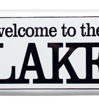 Metal Welcome To The Lake Sign
