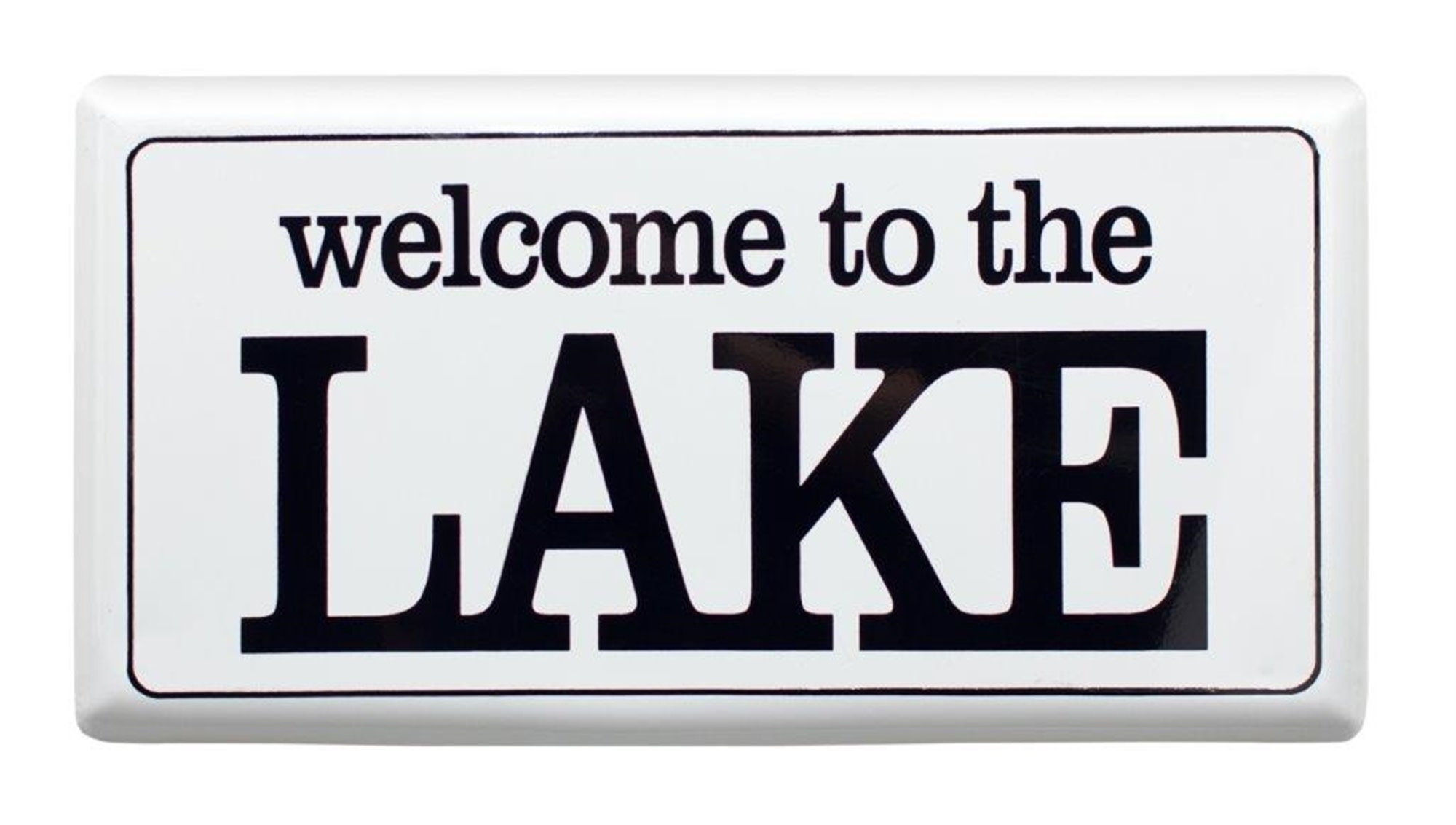 Metal Welcome To The Lake Sign