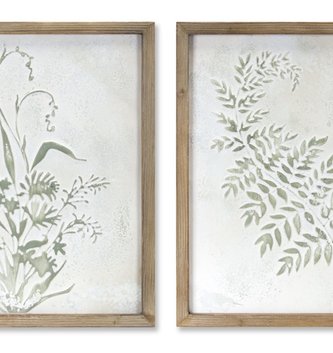 Framed Metal Botanical Print (2-Styles)