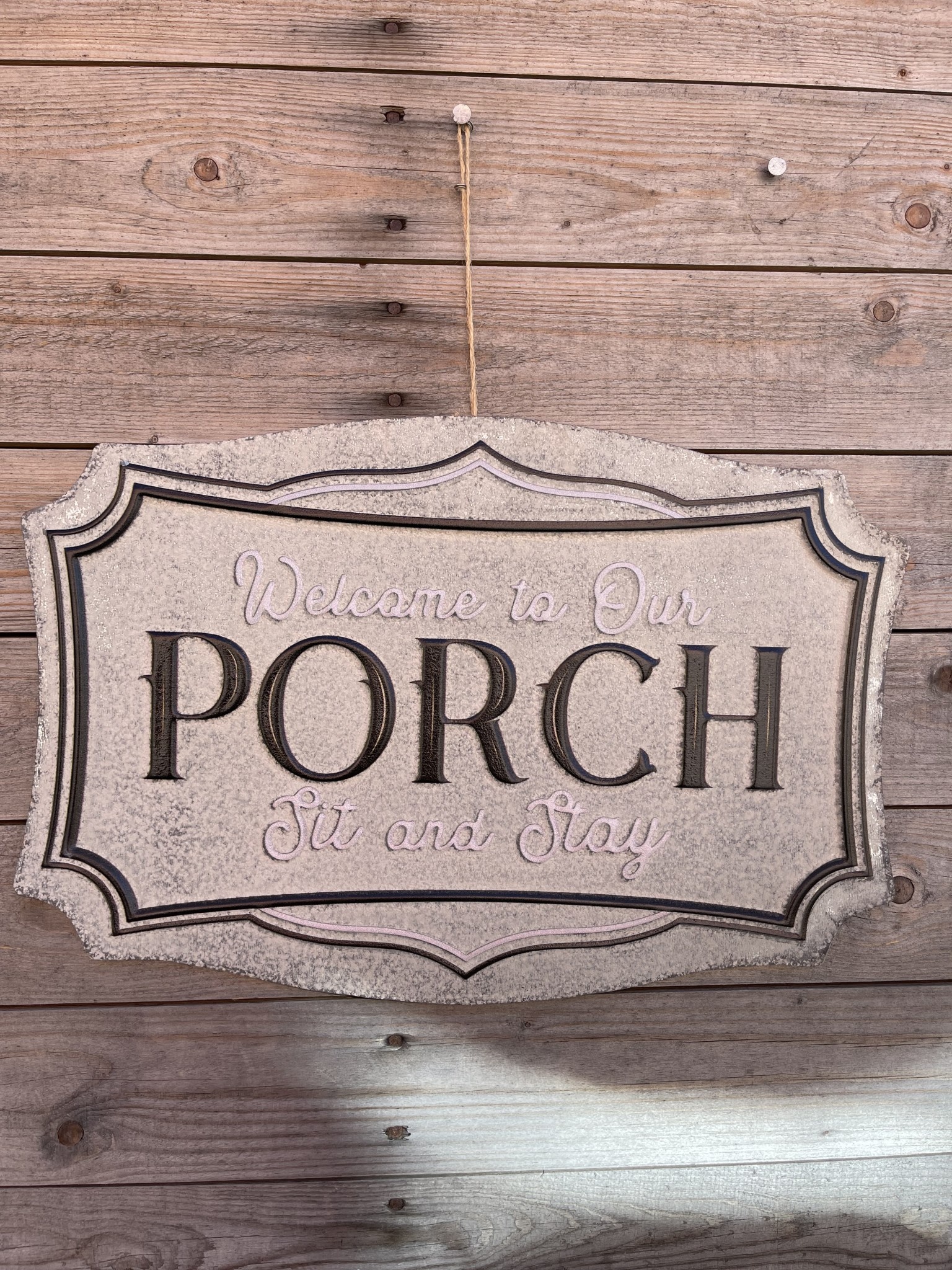 Porch Sit & Stay Sign