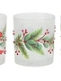 Frosted Holiday Votive Holder (3-sizes)