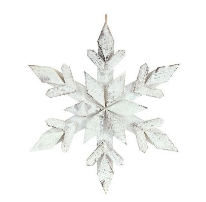 Shimmer Wooden Snowflake (2-sizes)