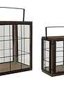 Wood & Metal Window Pane Lantern (2-sizes)