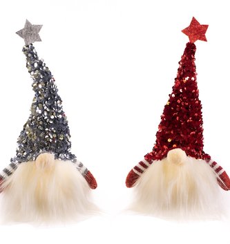 Light Up Sequin Gnome with Star (2-Colors)