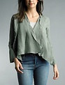 Tempo Paris Short Crop Linen Jacket (4-Colors) (4-Sizes)