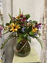 Custom Berry Wildflower in Glass Container w/Rope Handle