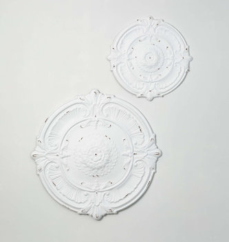 Brushed White Wall Medallion (2-Sizes)