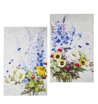 Wildflower Wood Slat Wall Art (2-Styles)