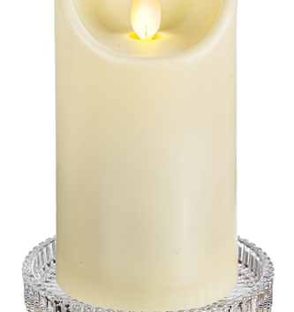 Glass Pillar Candle Plate