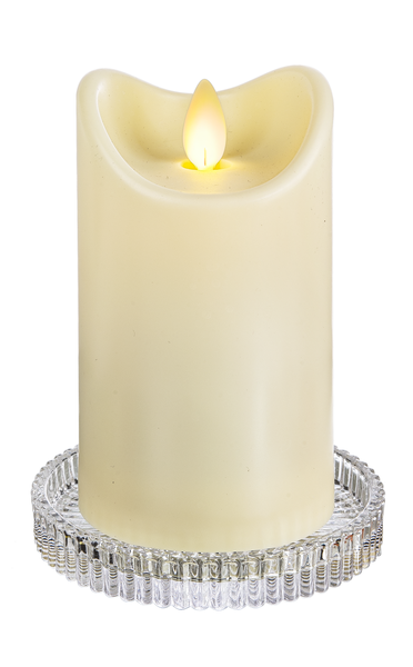 Glass Pillar Candle Plate