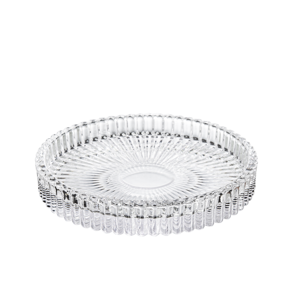 Glass Pillar Candle Plate