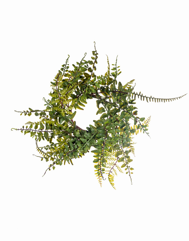 Mixed Fern Candle Ring