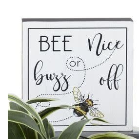 Bee Message Block Sign (2-Styles)