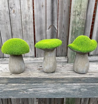 Terra Cotta Triple Moss Mushroom I Shop Outdoor Decor I FAST SHIPPING - The  Last Straw