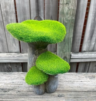 Terra Cotta Triple Moss Mushroom