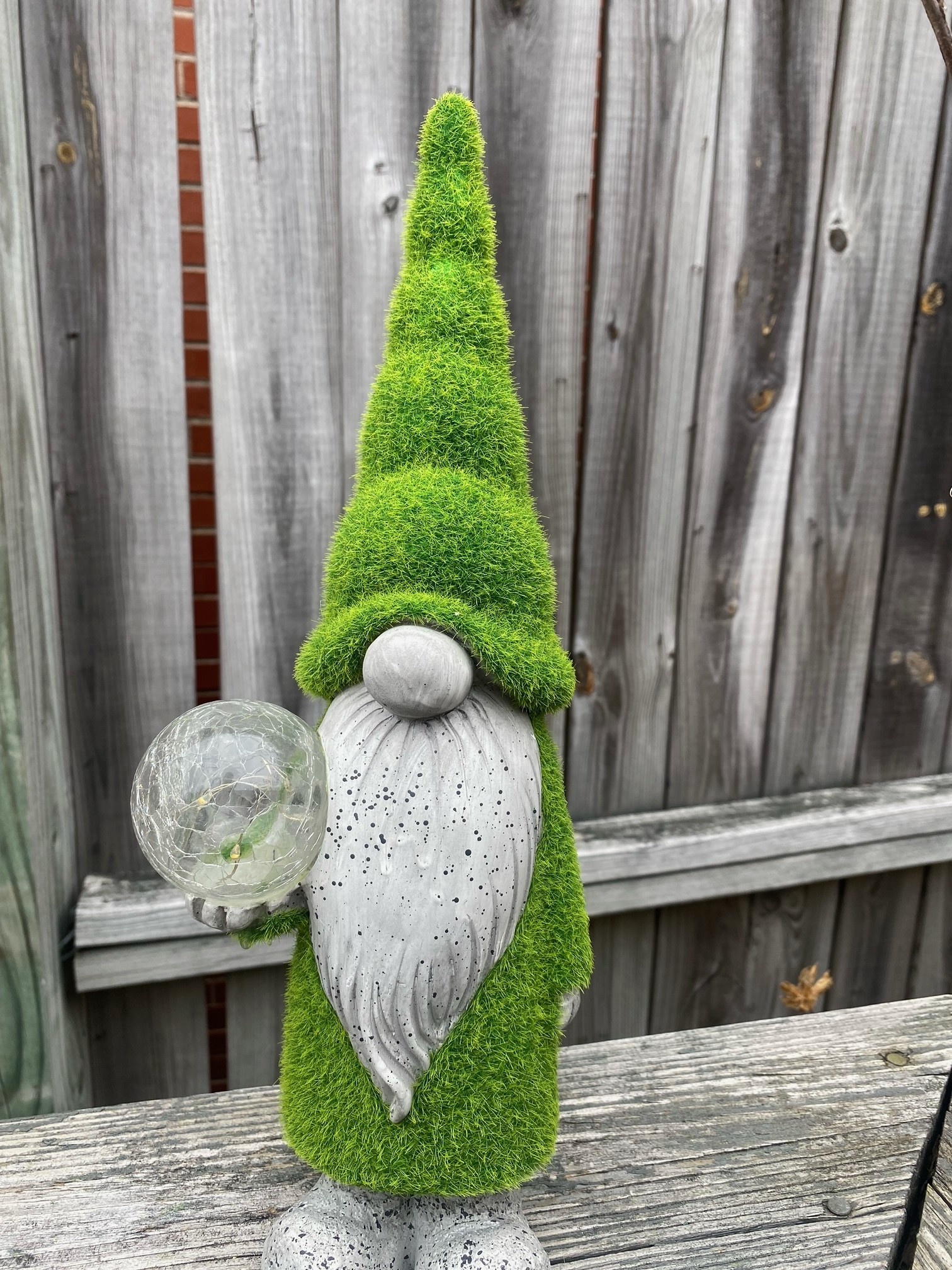 Solar Garden Moss Gnome (2-Sizes)