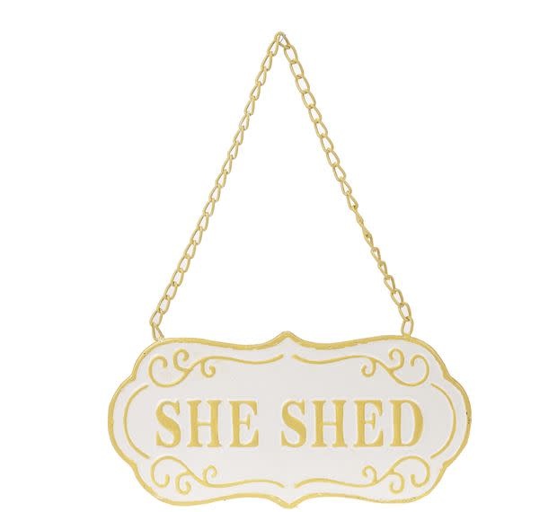 Metal Hanging She Shed Sign (4-Colors)