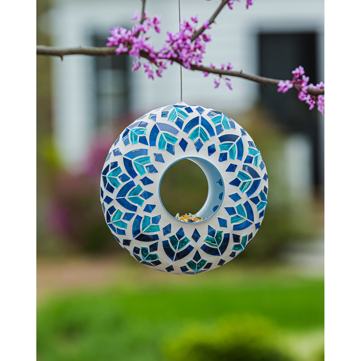 Mosaic Glass Birdfeeder (4-Colors)