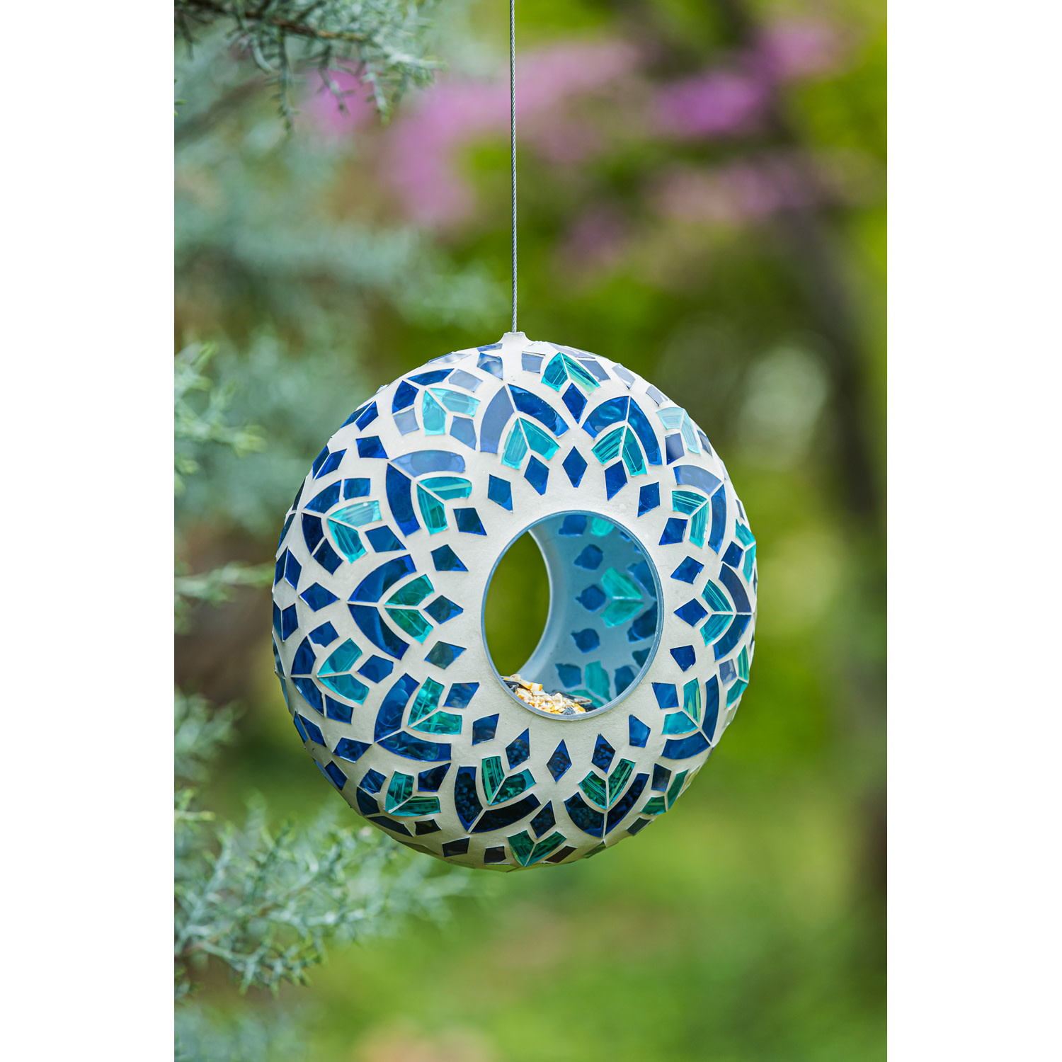 Mosaic Glass Birdfeeder (4-Colors)