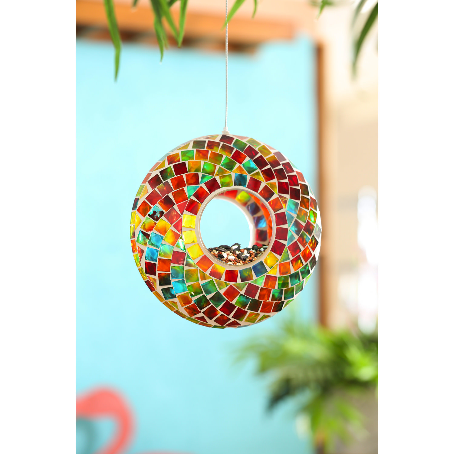 Mosaic Glass Birdfeeder (4-Colors)