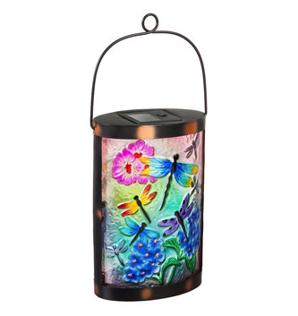 Hand Painted Solar Glass Lantern (4-Styles)