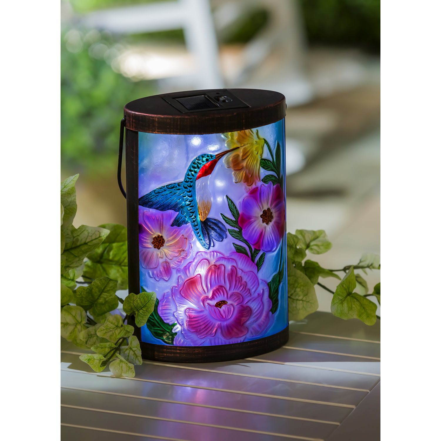 Hand Painted Solar Glass Lantern (4-Styles)