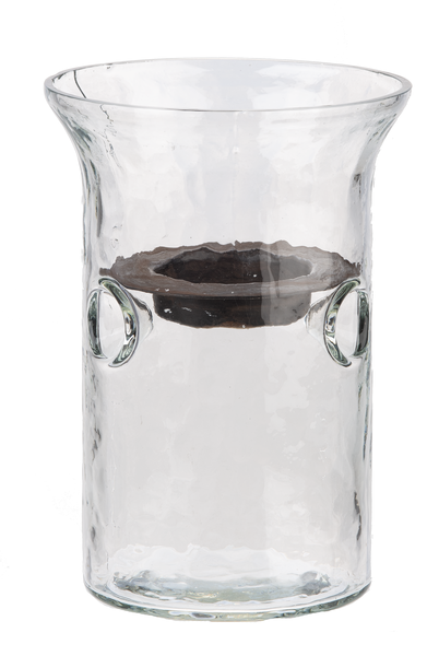 Set of 3 Glass Hammered Hurricanes