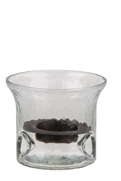 Set of 3 Glass Hammered Hurricanes