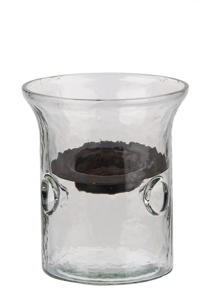 Set of 3 Glass Hammered Hurricanes