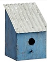 Metal Roof Blue Bird House