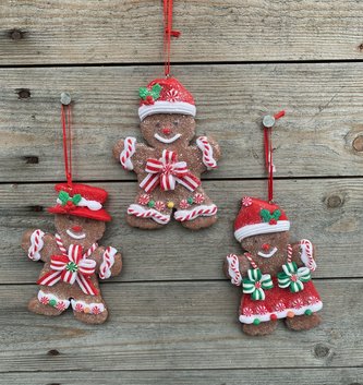 Clay Gingerbread Children Ornament (3-Styles)