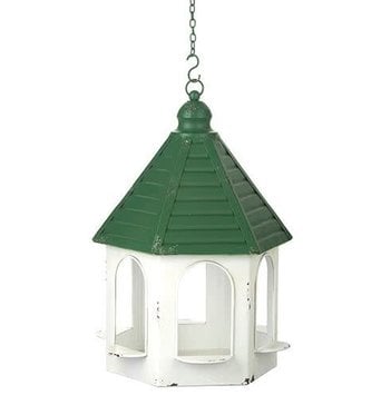 Metal Hanging Six Sided Bird Feeder