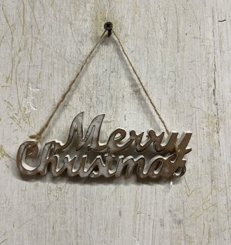 Wooden Merry Christmas Ornament
