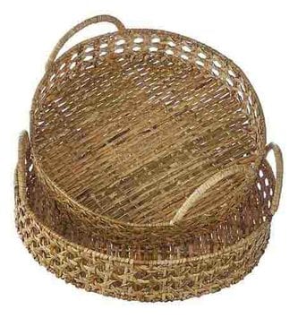 Round Woven Basket Tray (2-Sizes)