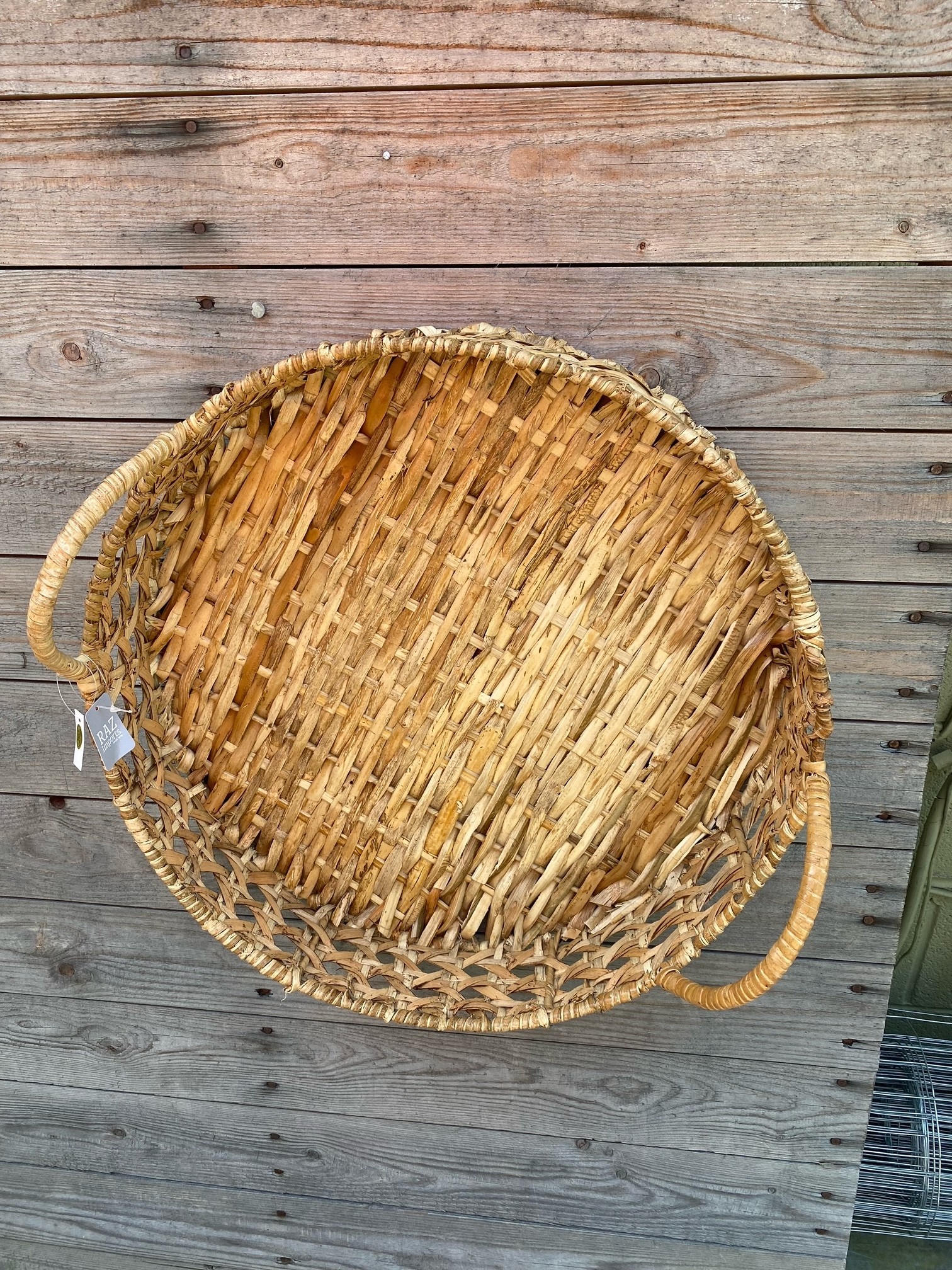 Round Woven Basket Tray (2-Sizes)