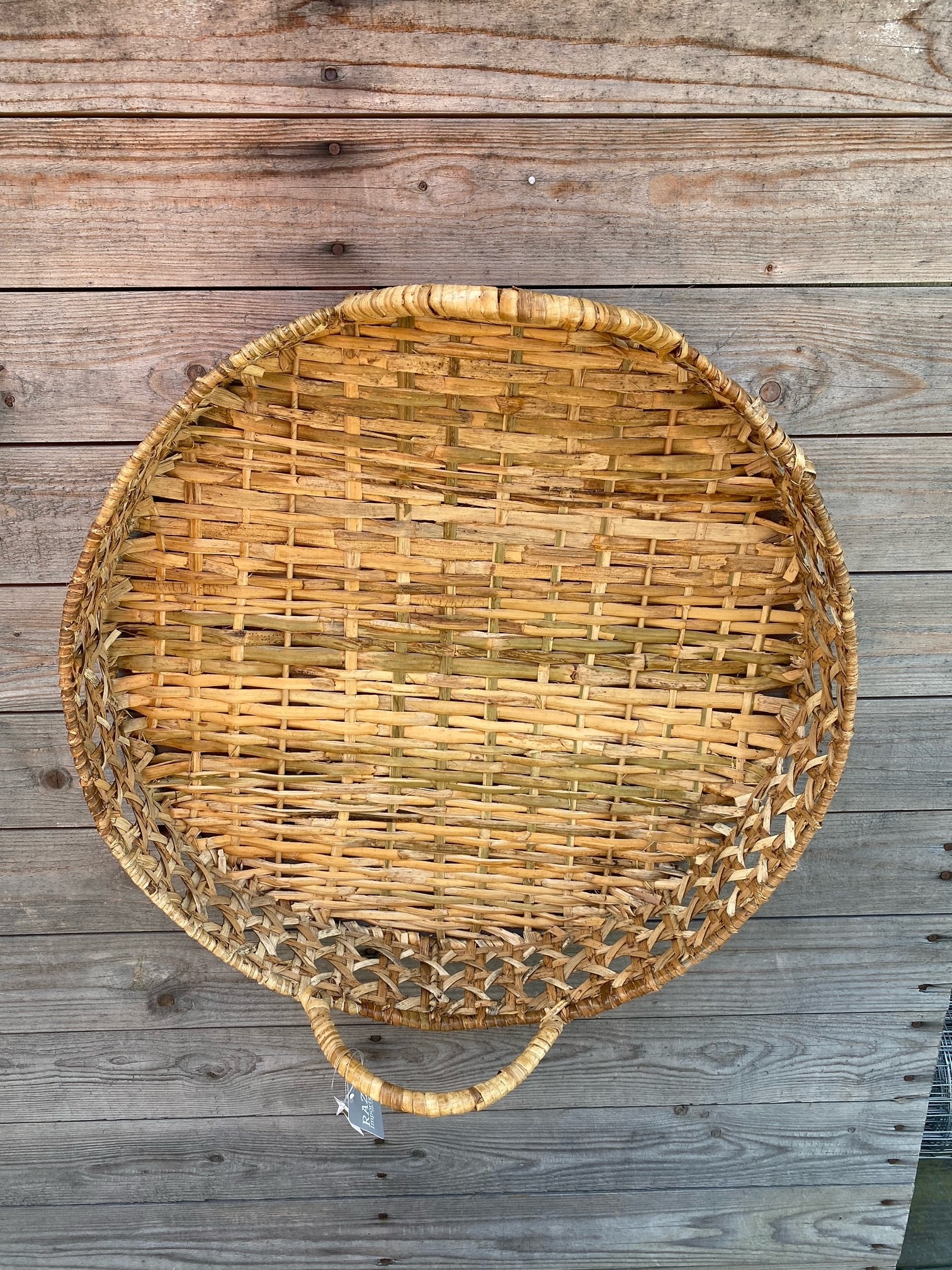 Round Woven Basket Tray (2-Sizes)