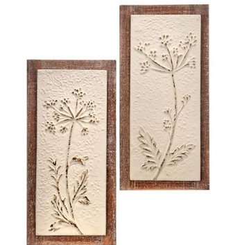 Embossed Queen Anne's Lace on Wood (2-Styles)